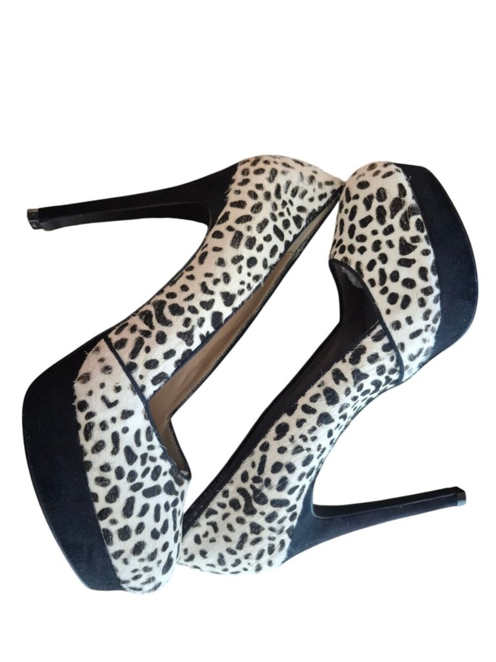 Chinese Laundry Animal Print Pony Dalmatian Platform Stiletto Pump Heels Size 9